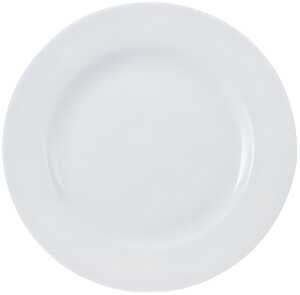 Speiseteller ISTA, Ø 24 cm flach, Porzellan, weiß