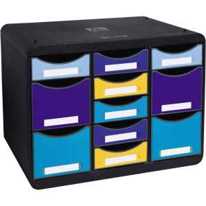Schubladenbox Bee Blue Multi Box, 11 Fächer, mehrfarbig,