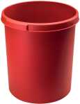 Papierkorb KLASSIK, 30 Liter, rot, mit 2 Griffmulden