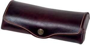 Brillenetui groß, Echtleder, braun, Außenmaße: ca. 16 x 3 x 8 cm
