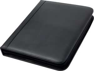 Orga-/Fächermappe, DIN A4, Lederimtat, schwarz, ca. 26 x 35,5 x 2,5 cm
