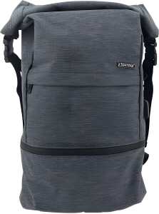Rucksack, Polyester, grau, USB-Ladeport, Außenmaße: ca. 43 x 30 x 14cm