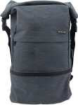 Rucksack, Polyester, grau, USB-Ladeport,...