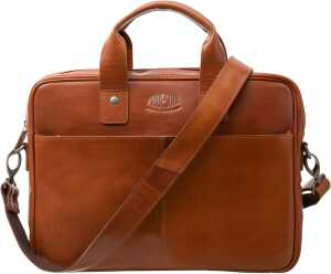 Laptoptasche Surprise, Echtleder, cognac, maße: ca. 30 x 38 x 6,5 cm