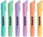 Textmarker High Liner Plus, 6er Etui, pastell, Keilspitze...
