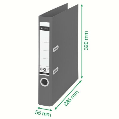 Ordner 180° Recycle, A4, schmal, 50 mm, gelb, 100 % recyceltes Material