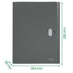 Ablagebox Recycle, A4, gelb, Sicherheitsverschluss, 3 Klappen