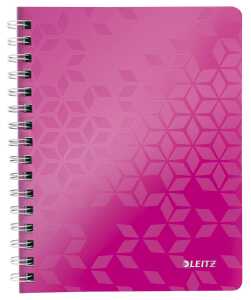 Collegeblock WOW A5 PP-Einband kariert, pink metallic