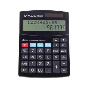 kaufmännischer Tischrechner MTL 800 12-stelliger LCD-Anzeige, schwarz