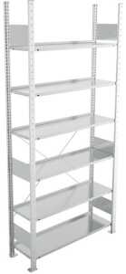 Grundregal, 2.200 x 1.000 x 300 mm 6 Böden, Feldlast: 1.750 kg,