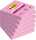 Haftnotiz Super Sticky Note 76x76mm, 6 x 90 Bl 6 Block, tropicalpink