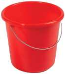 Haushaltseimer, 5 L rot mit Metallbügel und...