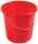 Haushaltseimer, 5 L rot mit Metallbügel und Maßeinheit, Siebdruck mögl