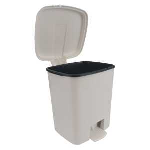 Tret-Kosmetikeimer, 4,5 Liter, weiß, Kunststoff, mit Pedal