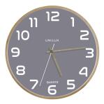Unilux BALTIC Wanduhr grau, 31,5 cm Durchmesser,