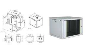 DIGITUS 19 Wandverteiler Unique Li ne, 16 HE, lichtgrau (11002183)