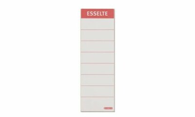 Esselte Ordnerrücken-Etikett, 60 x 190 mm, lang, breit, weiß (33512190