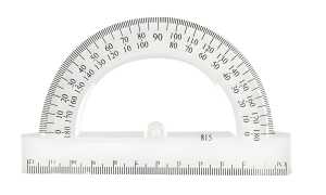 Wonday Halb-Winkelmesser 180 Grad, 120 mm, aus Kunstoff (61031085)