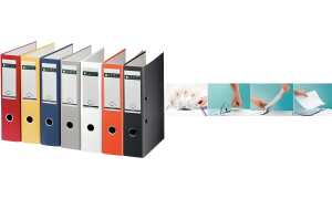 LEITZ Plastikordner, 180 Grad, DIN A4, 80 mm, gelb (80101315)