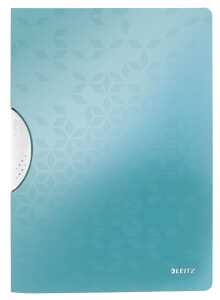 LEITZ Klemmhefter WOW ColorClip, DI N A4, PP, eisblau (80418551)