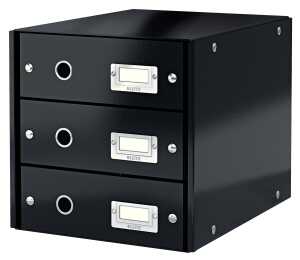 LEITZ Schubladenbox Click & Store, 3 Schübe, schwarz (80604895)