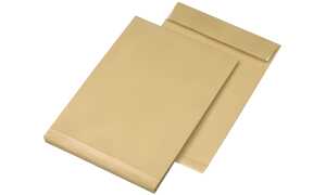 MAILmedia Faltenversandtasche B4, o hne Fenster, natron braun