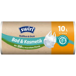 swirl Mülleimerbeutel, mit Tragegri ff, transparent, 10 Liter