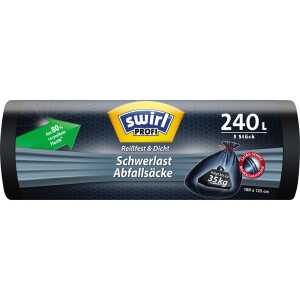 swirl Profi Schwerlast-Abfallsack, schwarz, 240 Liter (9509639)