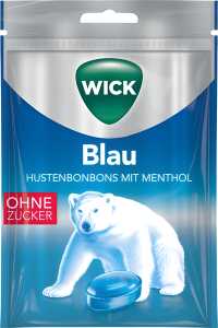 WICK BLAU Hustenbonbon mit Menthol 72 g, ohne Zucker 4030300022033